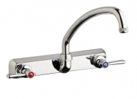 Chicago Faucets W8W-L9E1-369ABCP Workboard Faucet, 8'' Wall